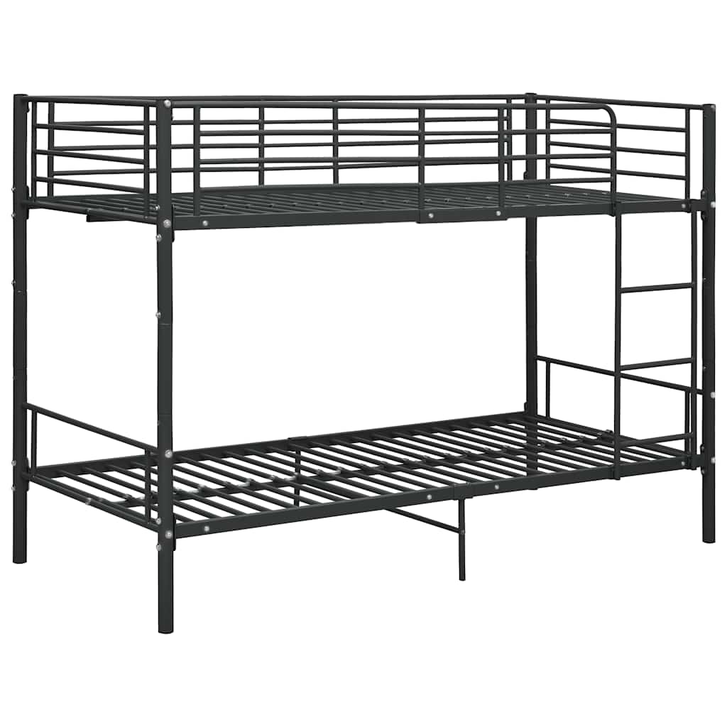 Stapelbed metaal zwart 90x200 cm – afbeelding 3