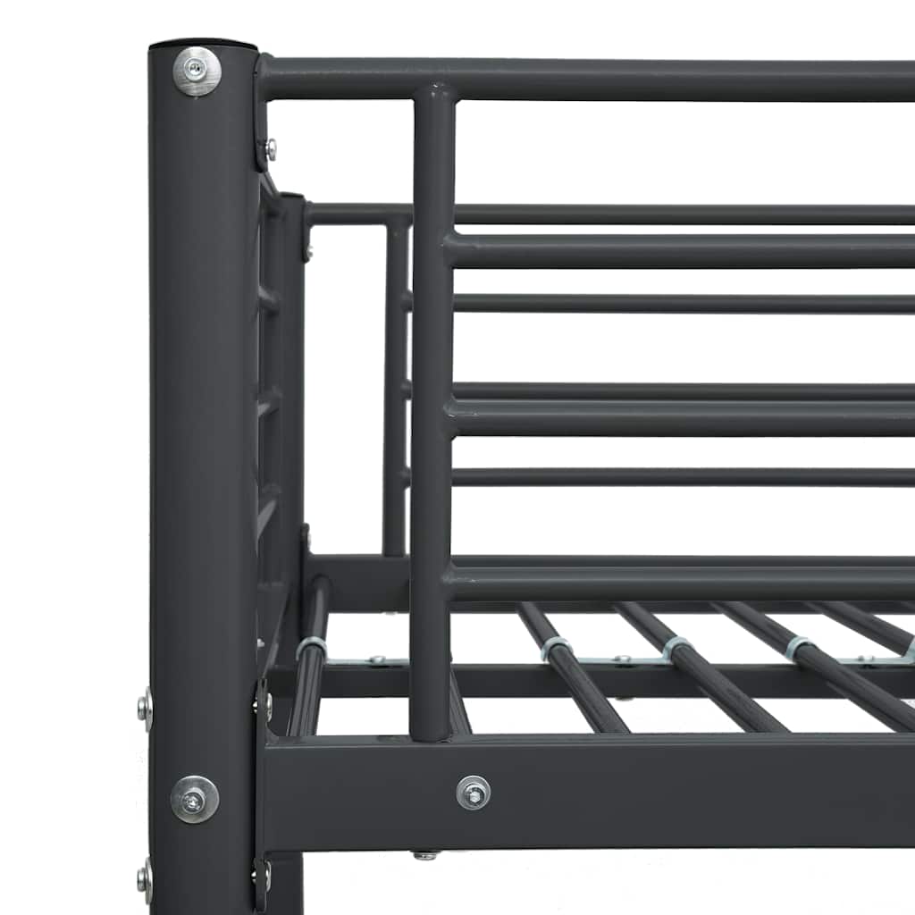 Stapelbed metaal zwart 90x200 cm – afbeelding 6