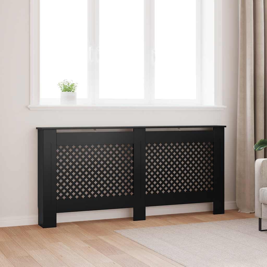 Radiatorombouw 172x19x81,5 cm MDF zwart