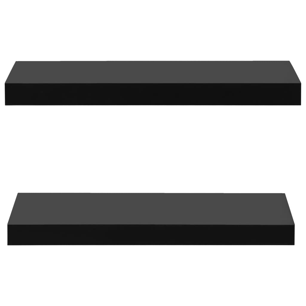 Wandplanken zwevend 2 st 40x20x3,8 cm zwart – afbeelding 3