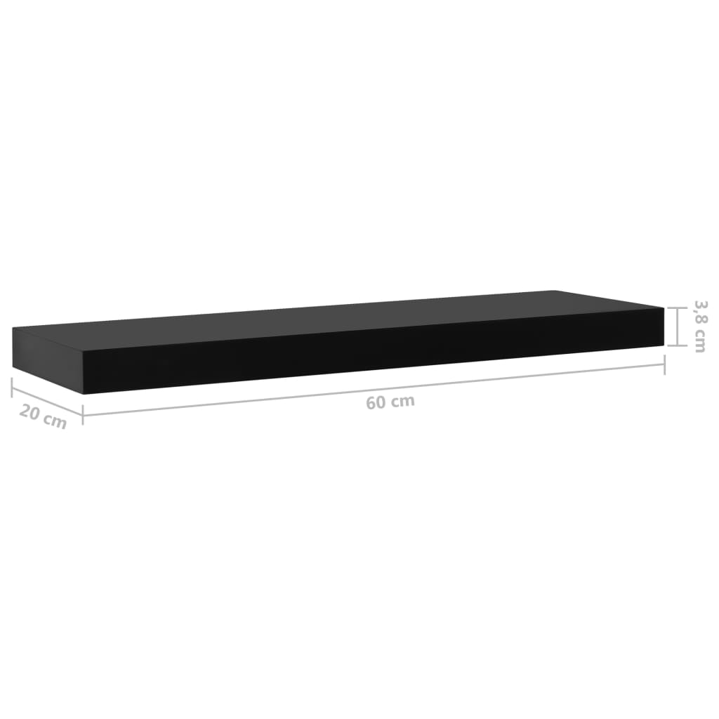 Wandschappen zwevend 2 st 60x20x3,8 cm zwart – afbeelding 6