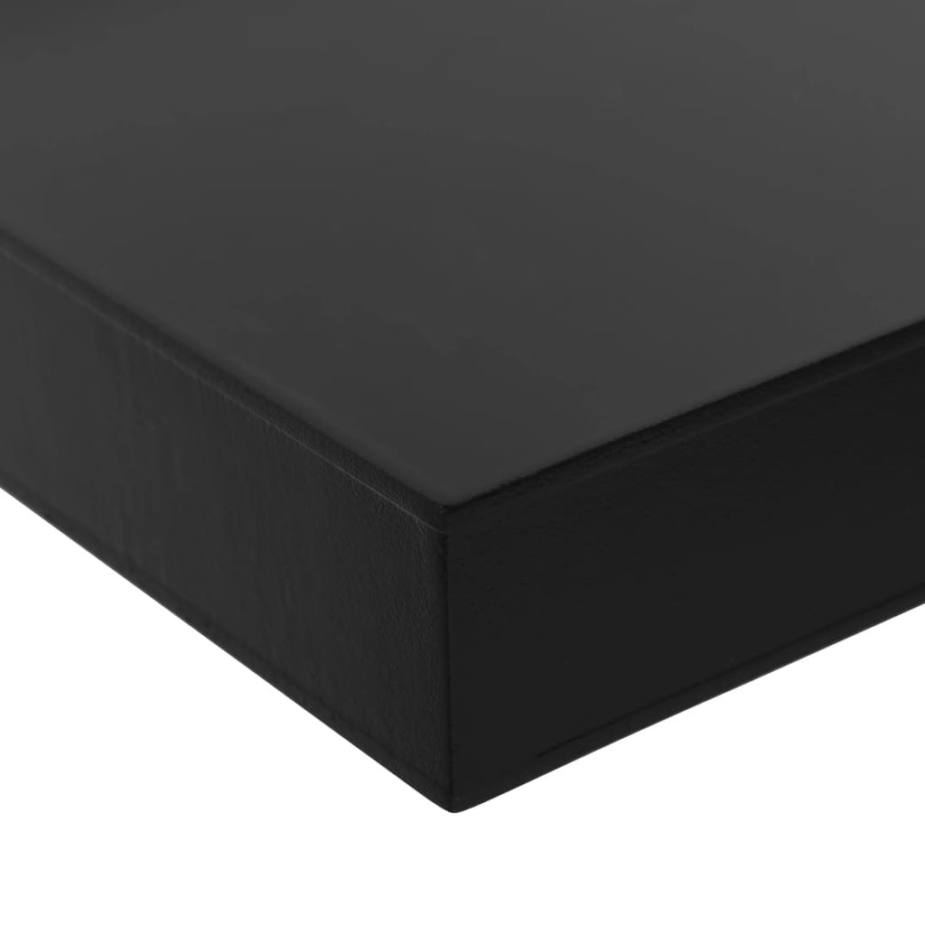 Wandschappen zwevend 2 st 100x20x3,8 cm zwart – afbeelding 5