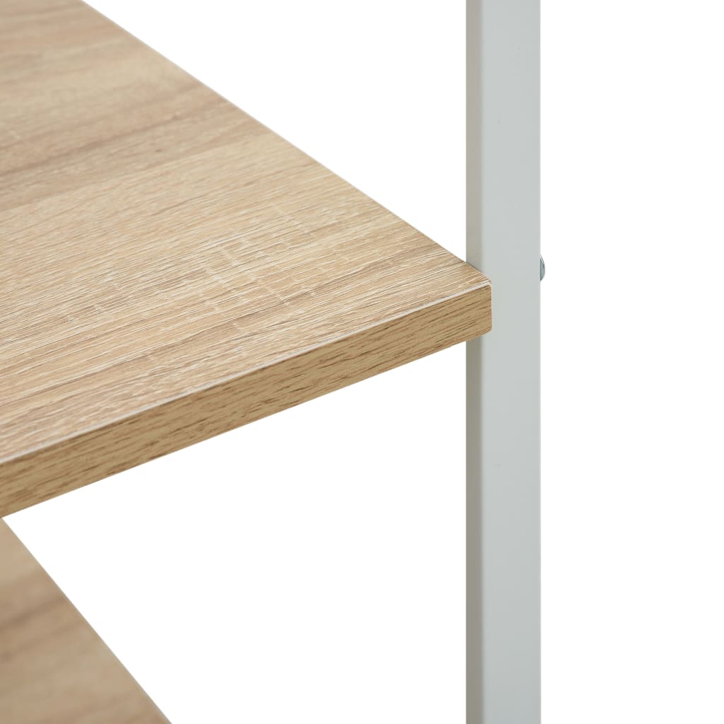 Magnetronkast 60x39,6x79,5 cm bewerkt hout wit en eikenkleurig – afbeelding 5