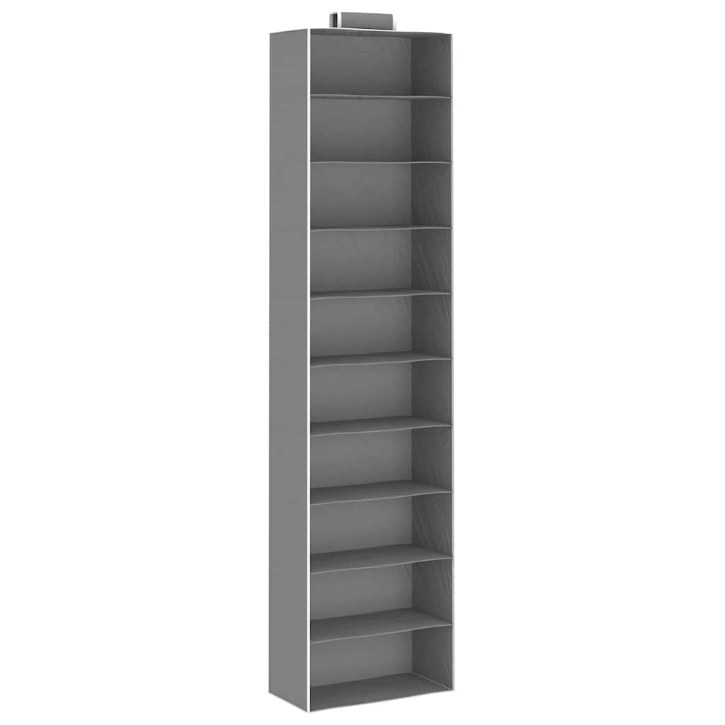 Kledingorganisers hangend 2 st met 10 schappen stof – afbeelding 2