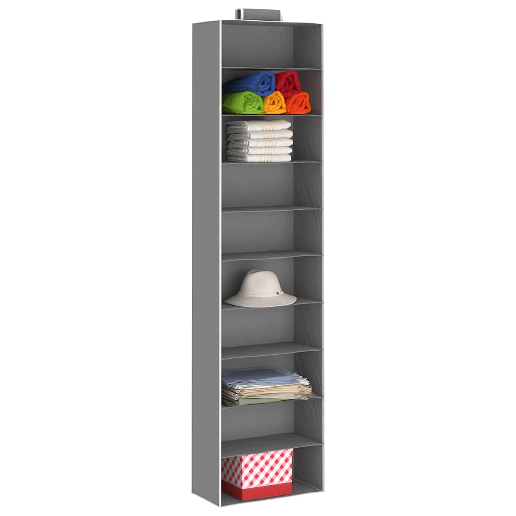 Kledingorganisers hangend 2 st met 10 schappen stof – afbeelding 3