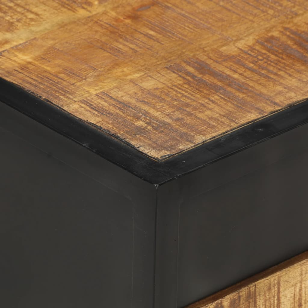 Nachtkastje 40x40x35 cm ruw mangohout – afbeelding 7