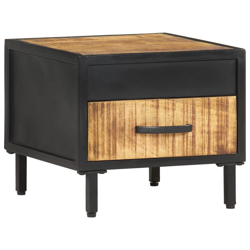 Nachtkastje 40x40x35 cm ruw mangohout – afbeelding 9