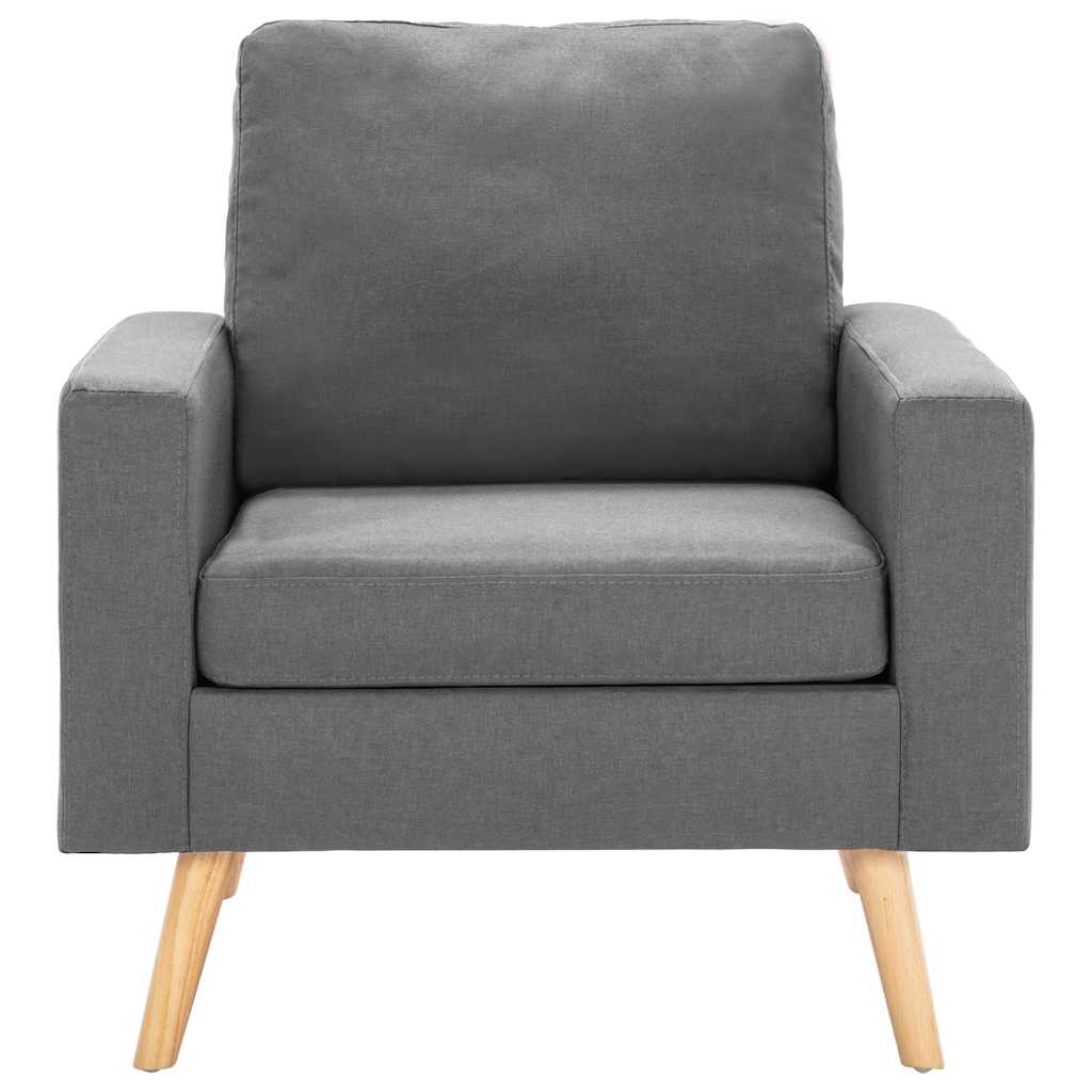 Fauteuil stof lichtgrijs – afbeelding 3