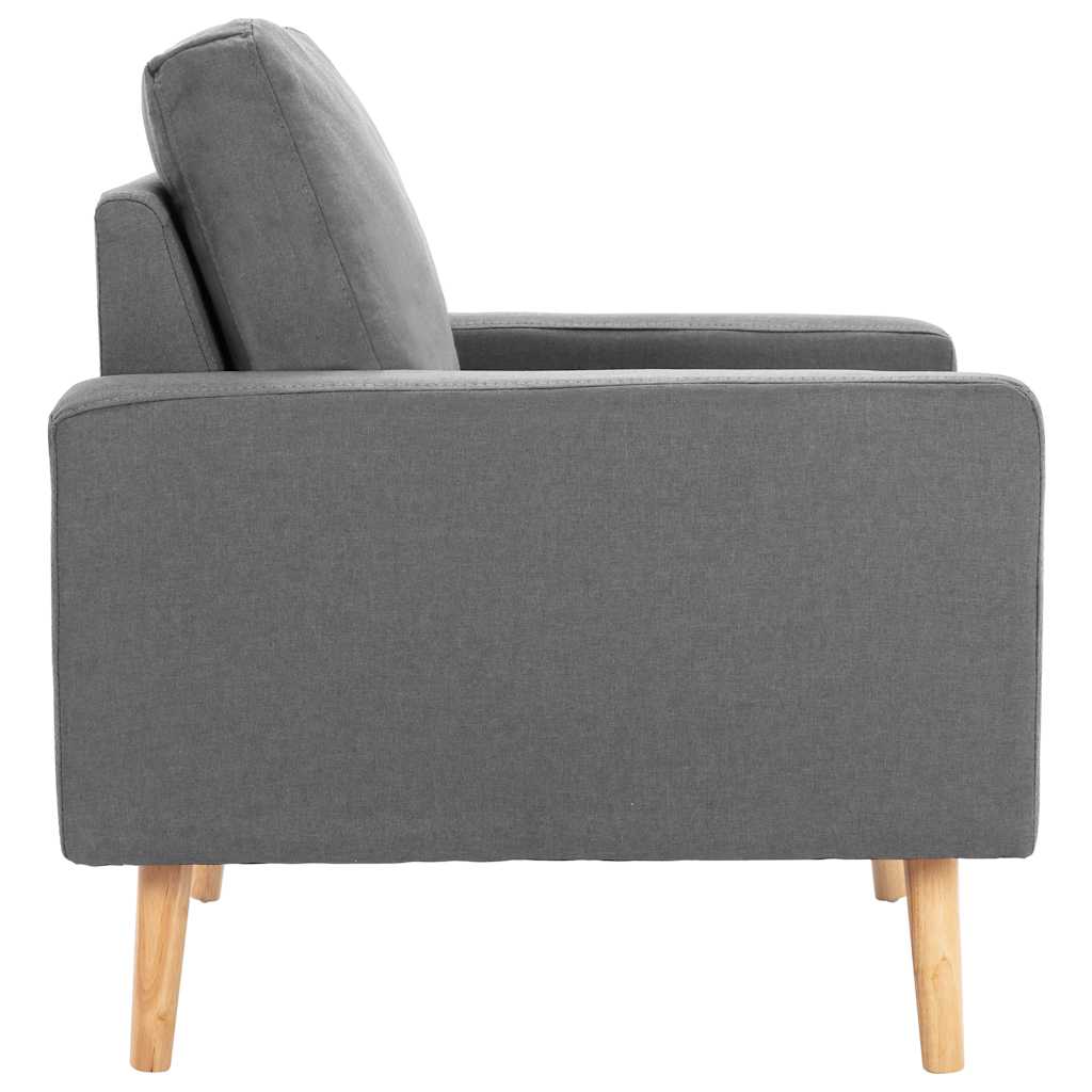 Fauteuil stof lichtgrijs – afbeelding 4