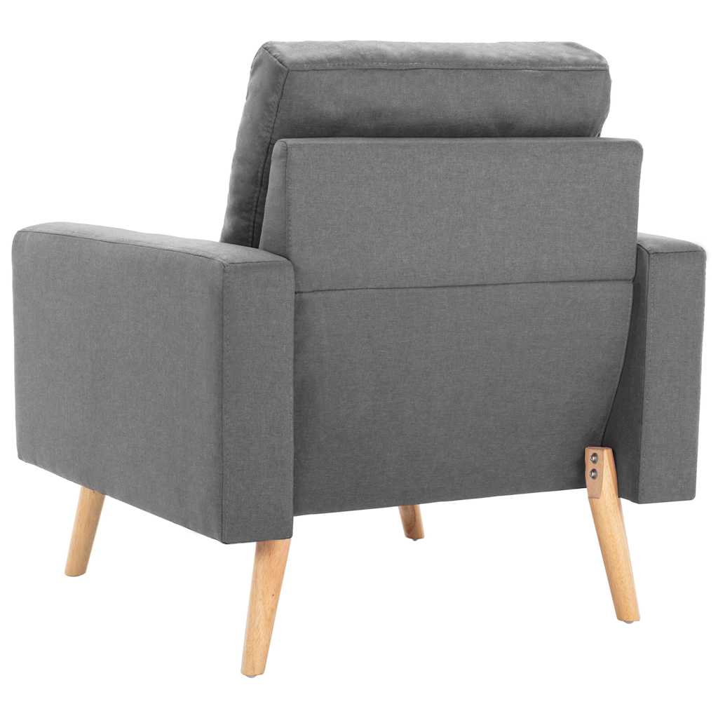 Fauteuil stof lichtgrijs – afbeelding 5
