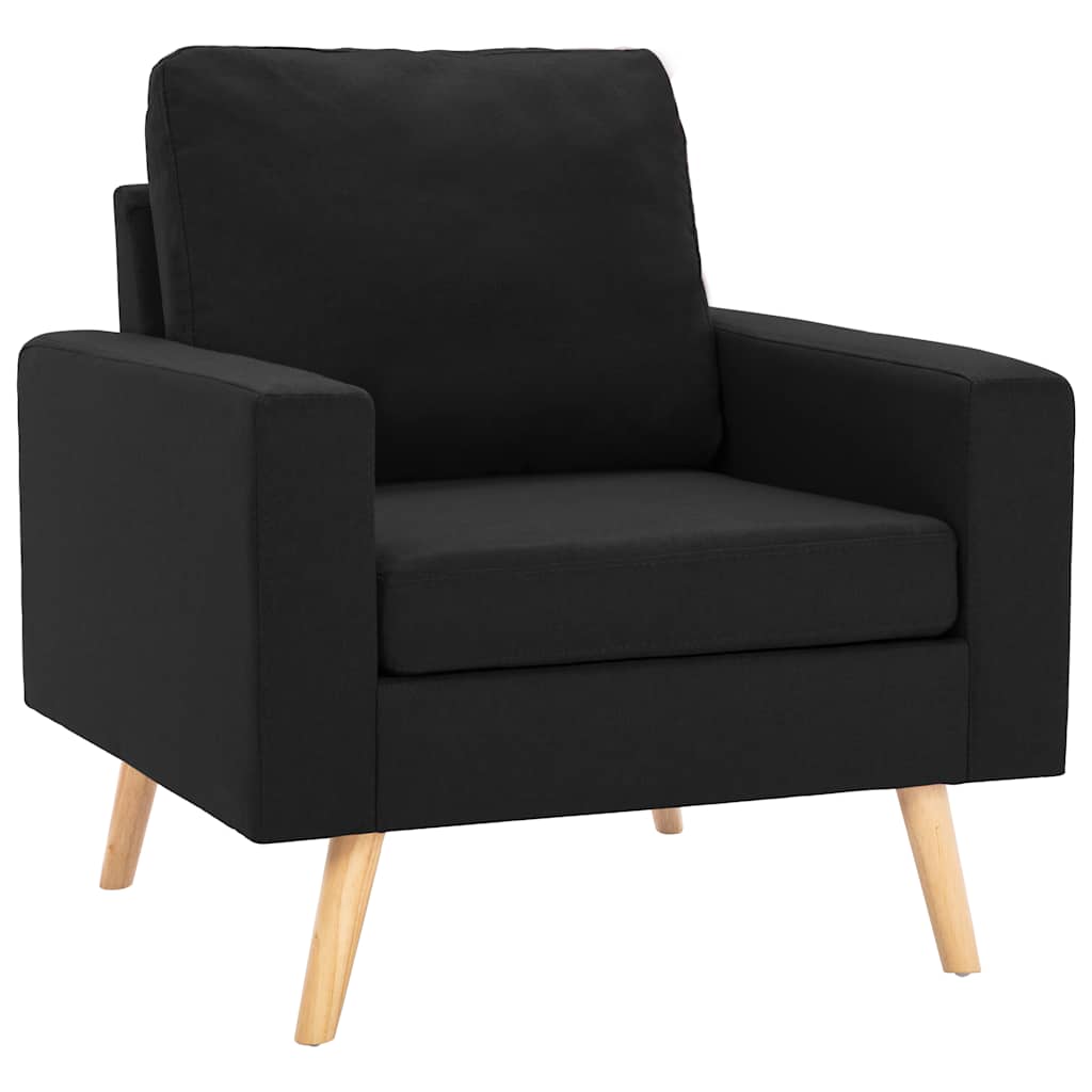 Fauteuil stof zwart – afbeelding 2