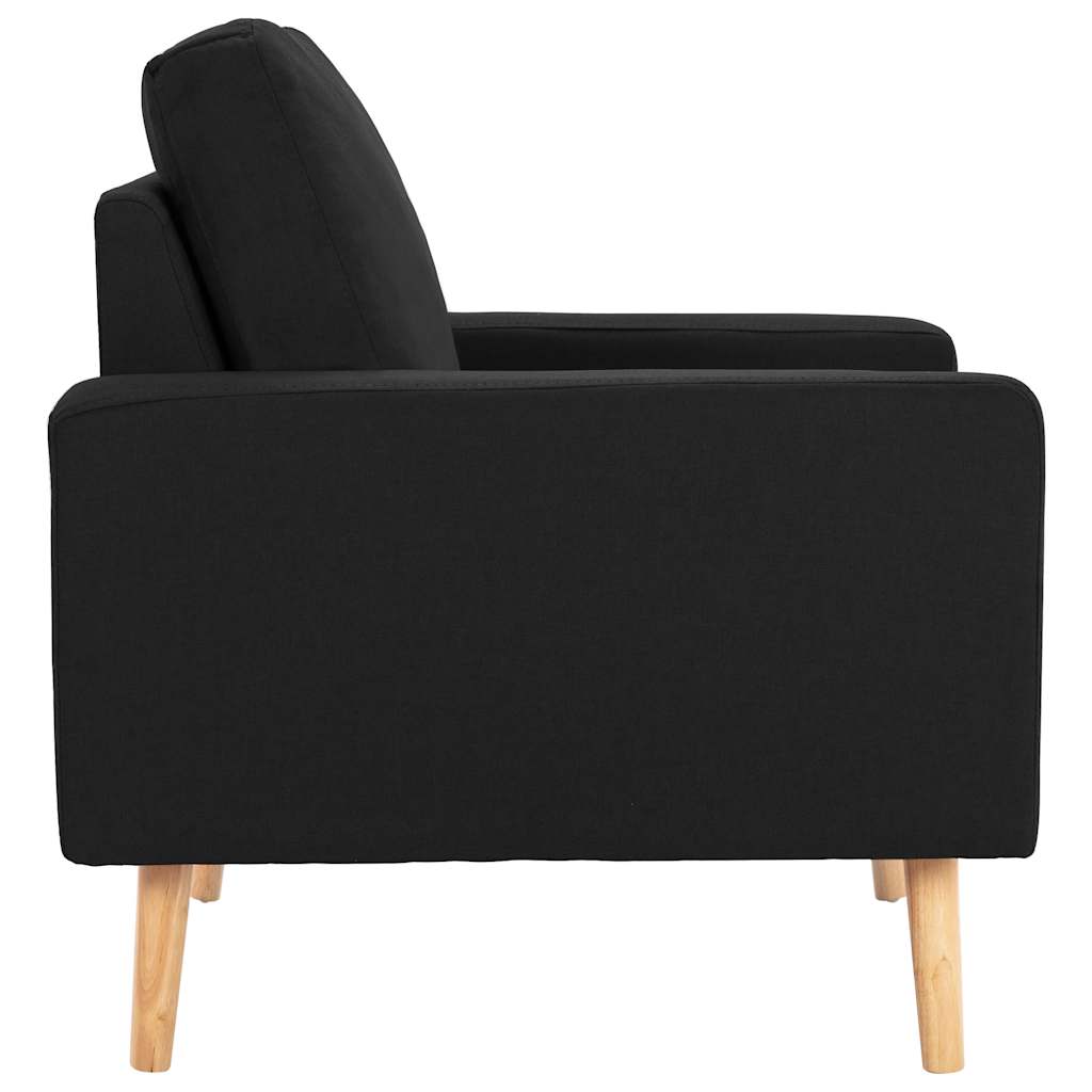 Fauteuil stof zwart – afbeelding 4