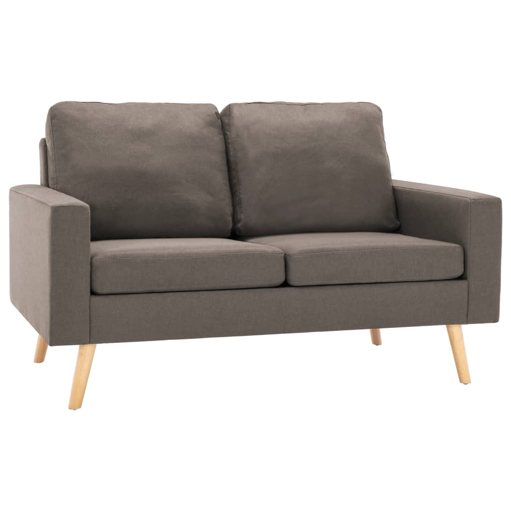 Tweezitsbank stof taupe – afbeelding 2