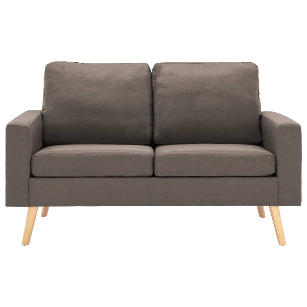 Tweezitsbank stof taupe – afbeelding 3