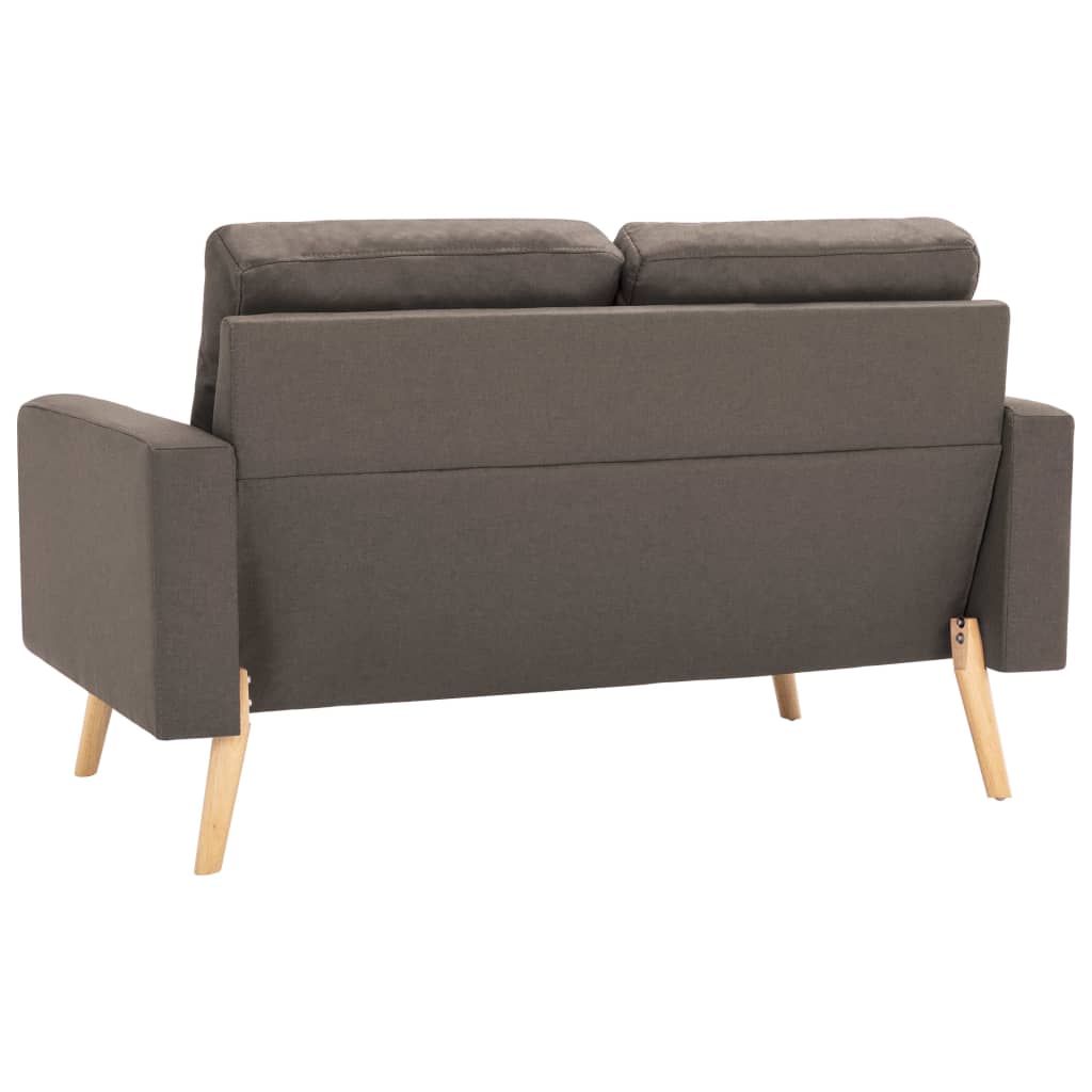 Tweezitsbank stof taupe – afbeelding 5