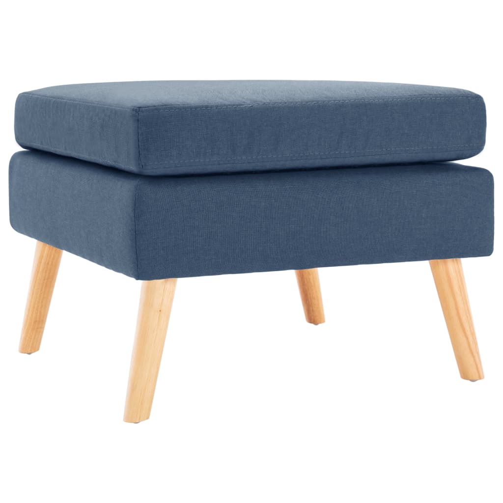 Voetenbank stof blauw – afbeelding 1