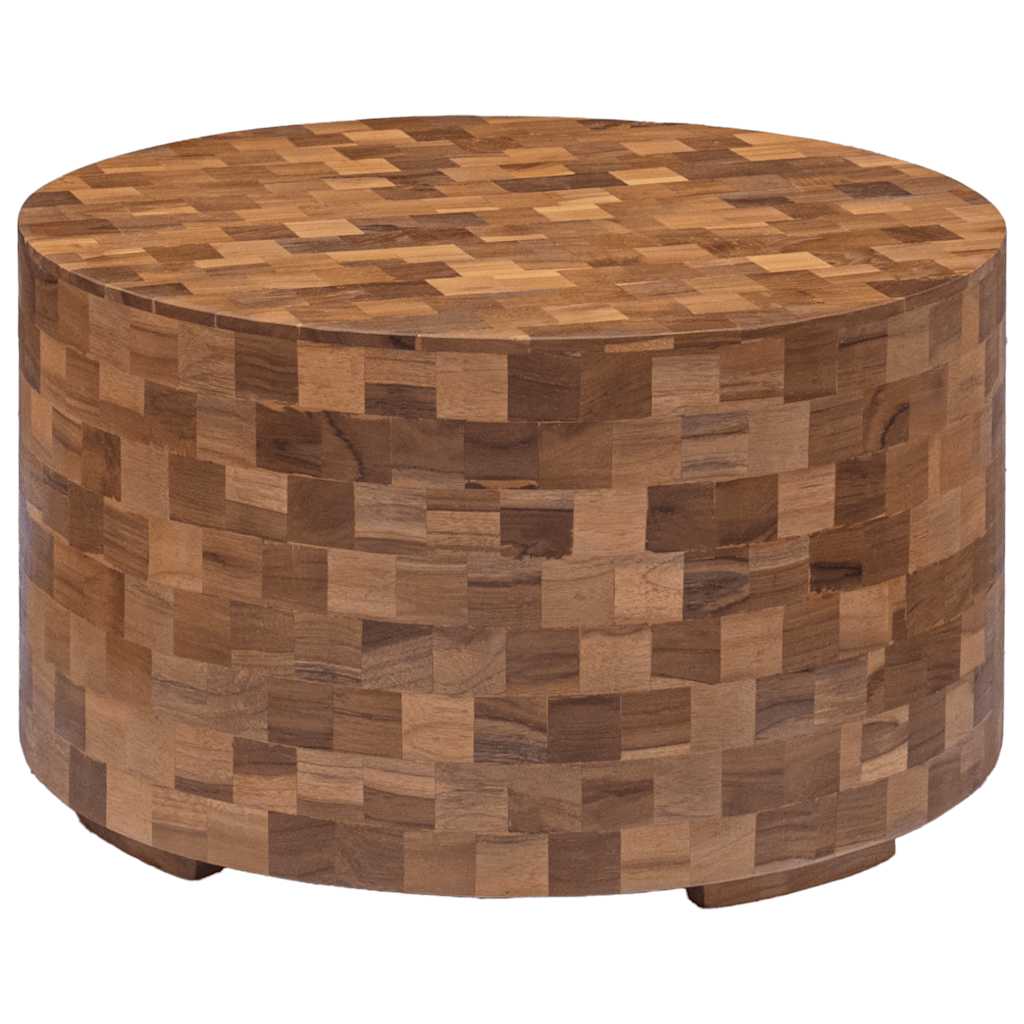 Salontafel 60x60x35 cm massief teakhout
