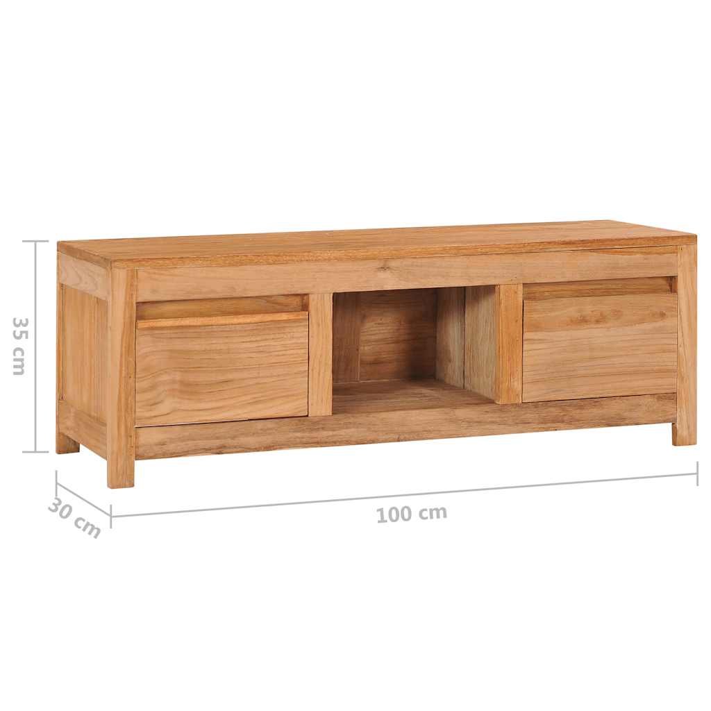 Tv-meubel 100x30x35 cm massief teakhout – afbeelding 8