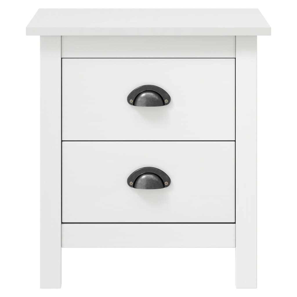 Nachtkastjes 2 st Hill 46x35x49,5 cm grenenhout wit – afbeelding 3