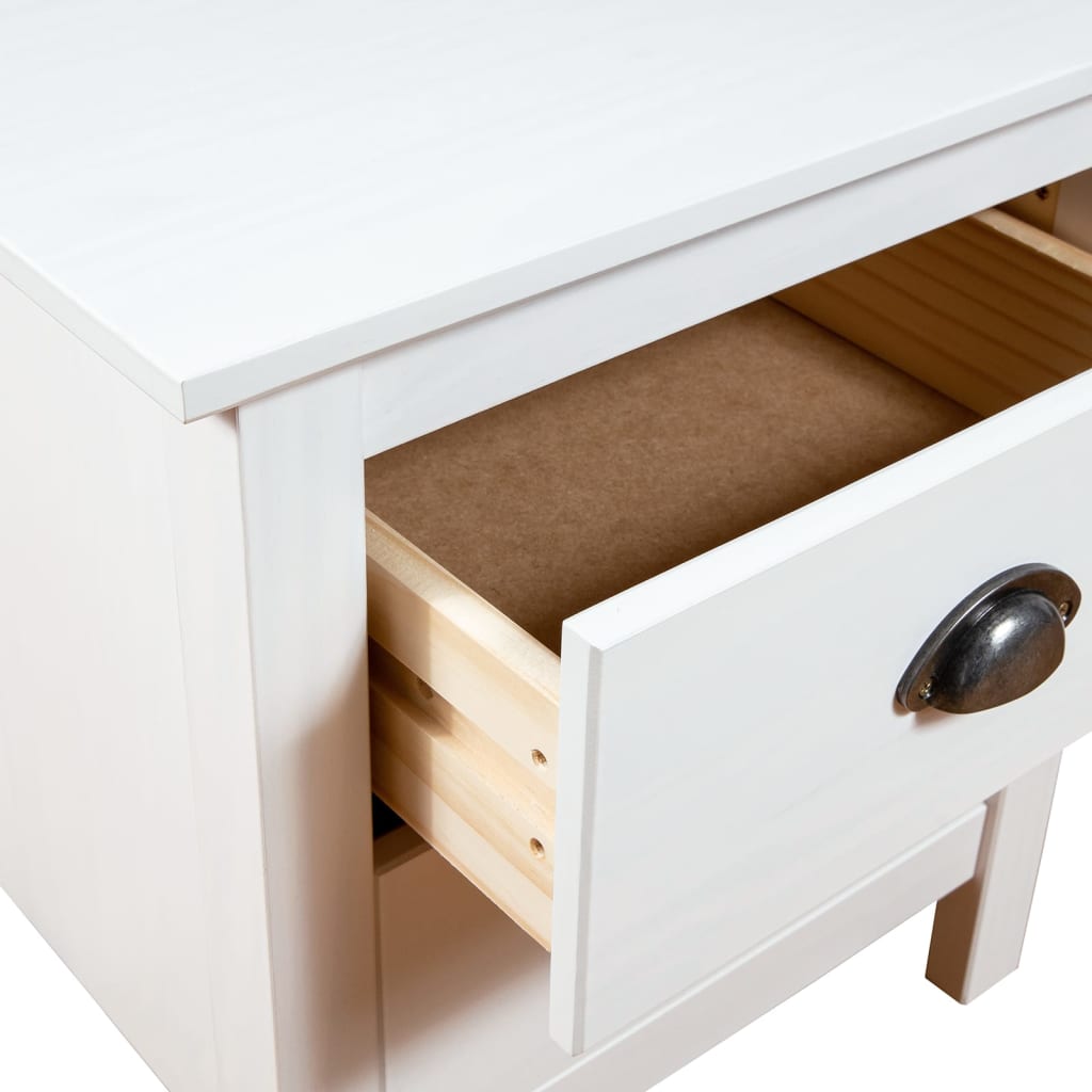 Nachtkastjes 2 st Hill 46x35x49,5 cm grenenhout wit – afbeelding 6
