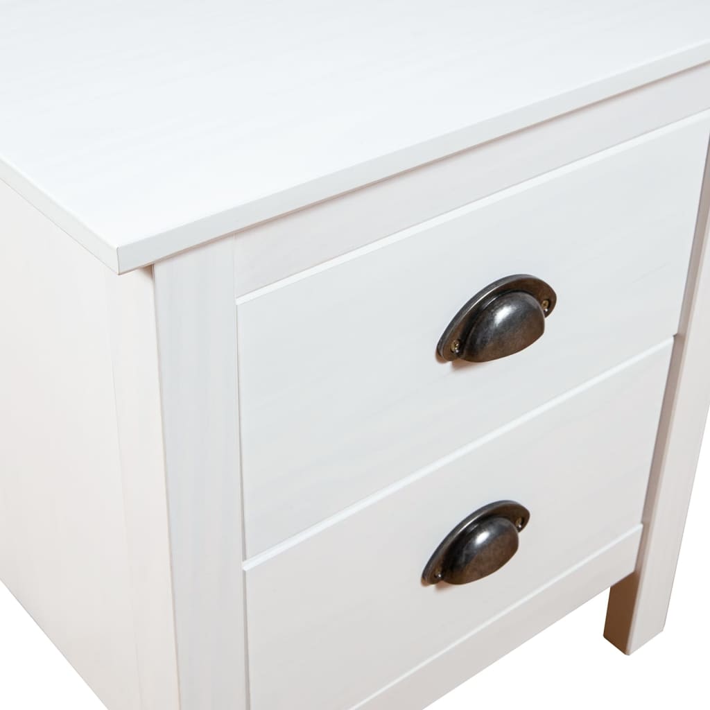 Nachtkastjes 2 st Hill 46x35x49,5 cm grenenhout wit – afbeelding 7