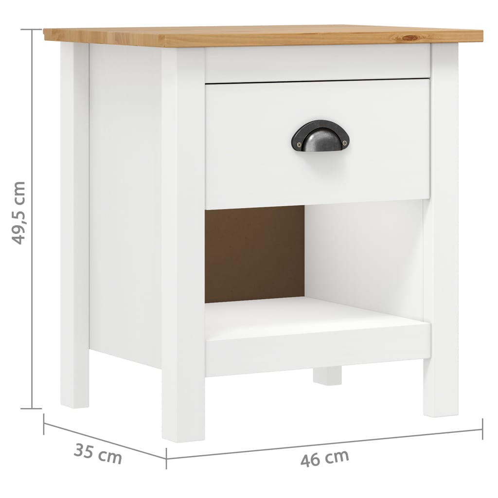 Nachtkastjes 2 st Hill Range 46x35x49,5 cm massief grenenhout – afbeelding 8