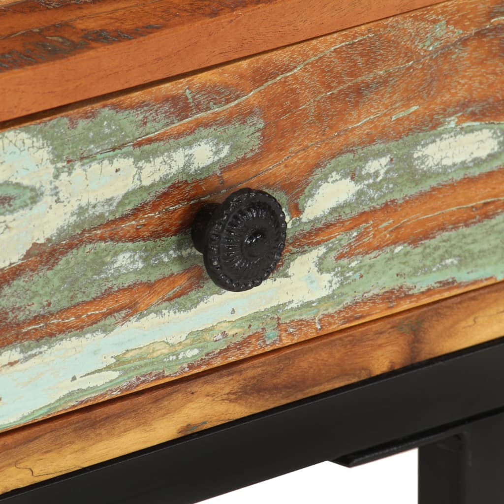 Bijzettafel U-vormig 45x30x61 cm massief gerecycled hout – afbeelding 7