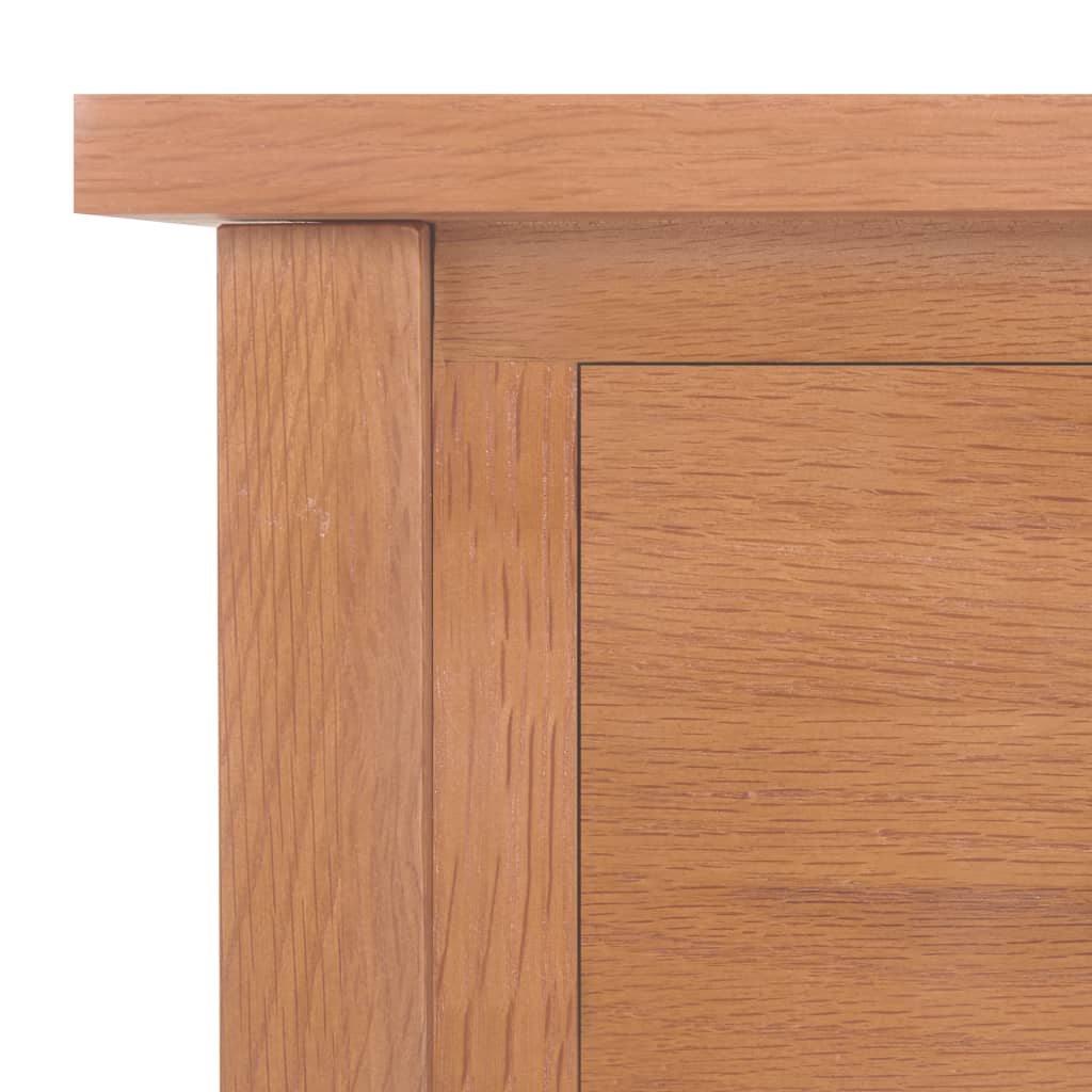 Bijzettafel met lade 35x27x55 cm massief eikenhout – afbeelding 8
