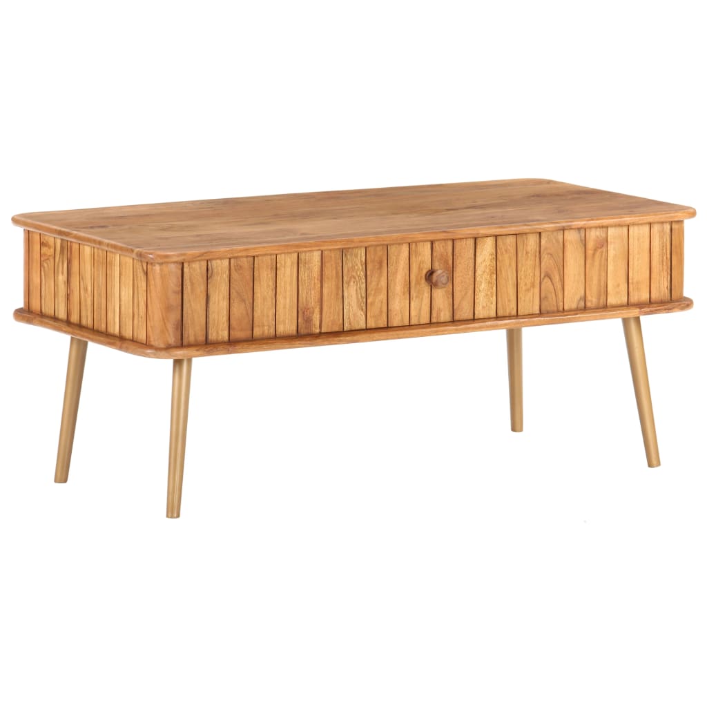 Salontafel 100x50x40 cm massief acaciahout – afbeelding 1