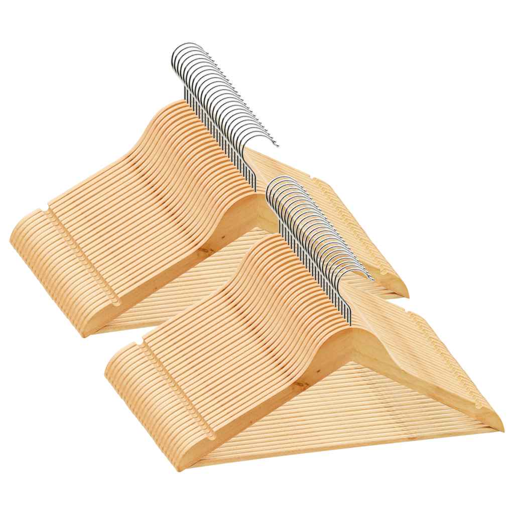 50-delige Kledinghangerset anti-slip hardhout – afbeelding 2
