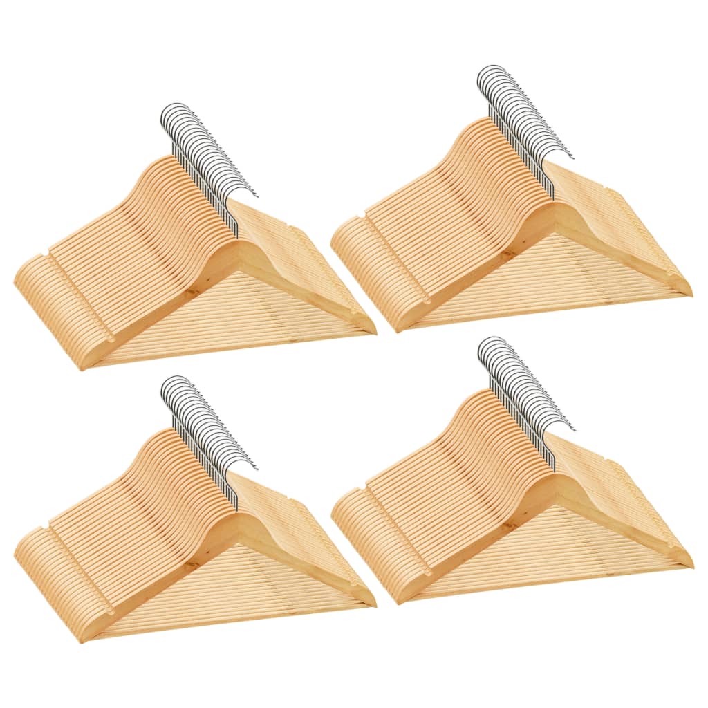 100-delige Kledinghangerset anti-slip hardhout – afbeelding 2