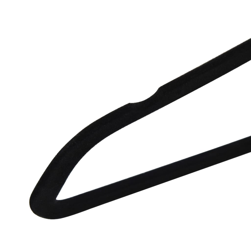 20-delige Kledinghangerset anti-slip fluweel zwart – afbeelding 6