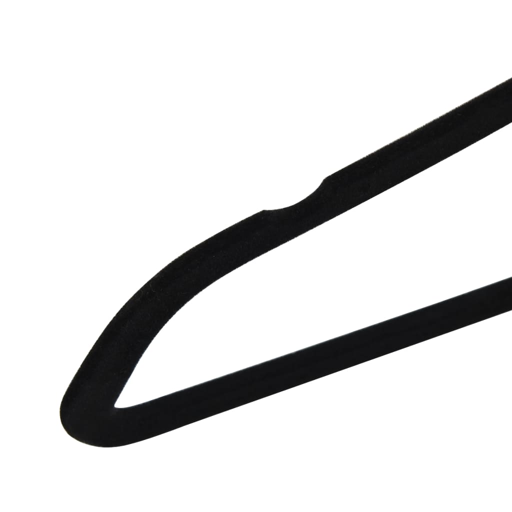 100-delige Kledinghangerset anti-slip fluweel zwart – afbeelding 6