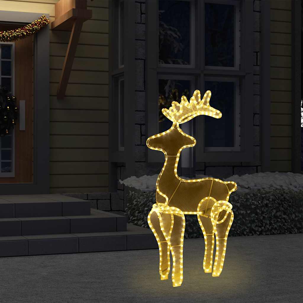 Kerstversiering rendier met mesh 306 LED's 60x24x89 cm