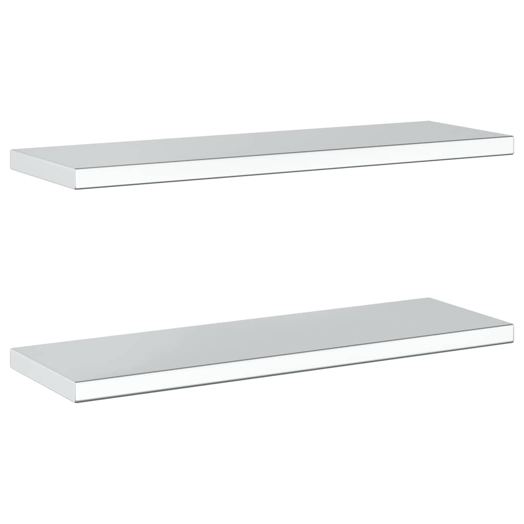 Wandschappen 2 st 75x23,5 cm roestvrijstaal zilverkleurig – afbeelding 6
