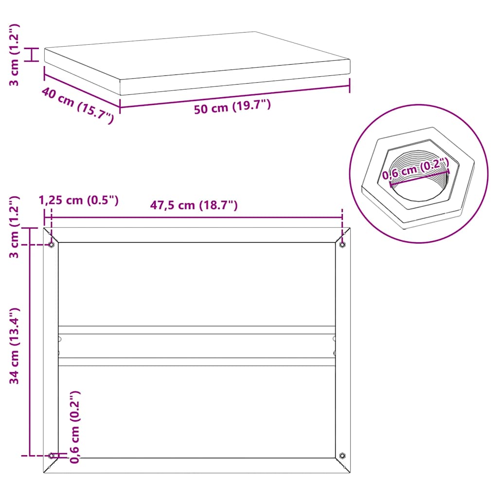 Wandschappen 2 st 50x40 cm roestvrijstaal zilverkleurig – afbeelding 10