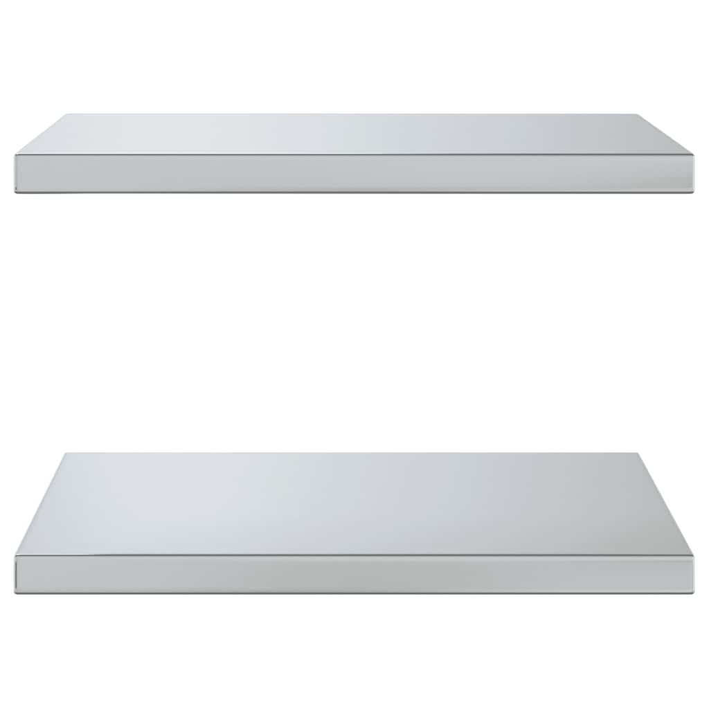 Wandschappen 2 st 50x40 cm roestvrijstaal zilverkleurig – afbeelding 4