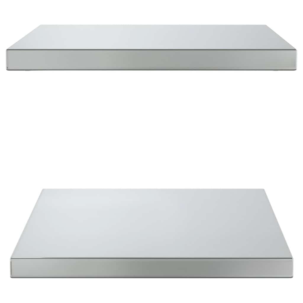 Wandschappen 2 st 50x40 cm roestvrijstaal zilverkleurig – afbeelding 5