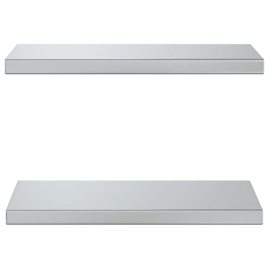 Wandschappen 2 st 50x23,5 cm roestvrijstaal zilverkleurig – afbeelding 4