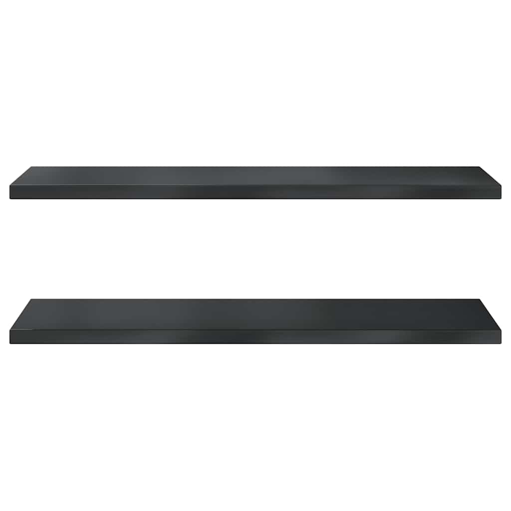 Wandschappen 2 st 100x40 cm roestvrijstaal zwart – afbeelding 4