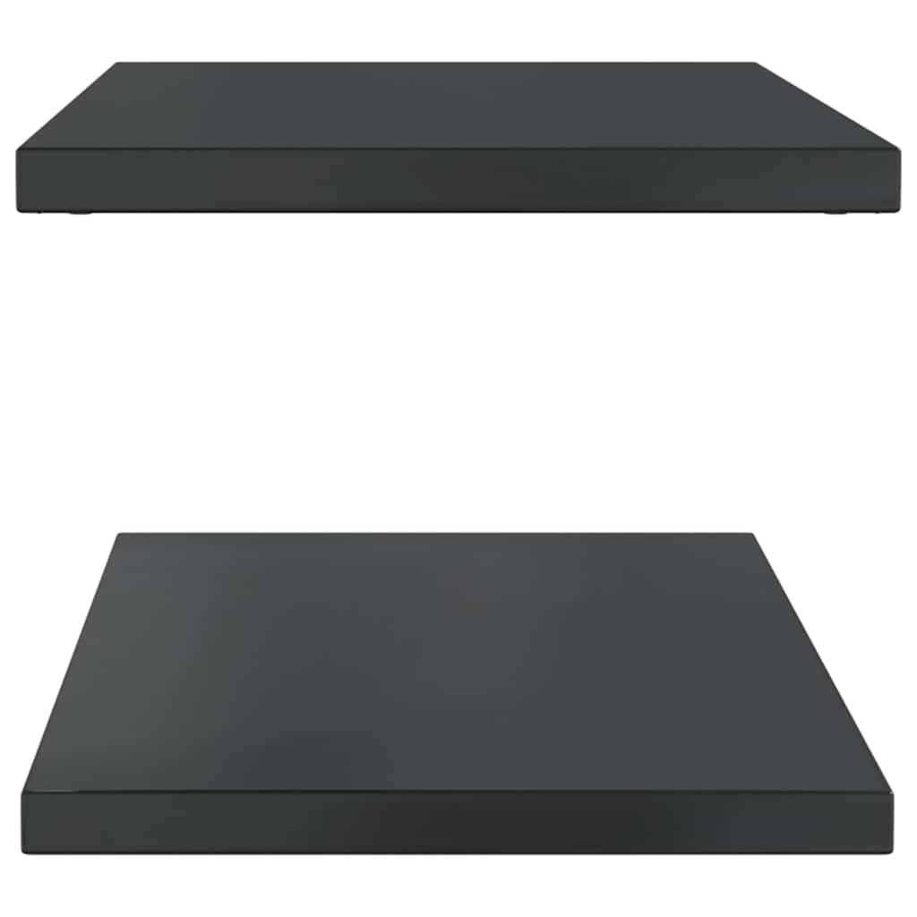 Wandschappen 2 st 100x40 cm roestvrijstaal zwart – afbeelding 5