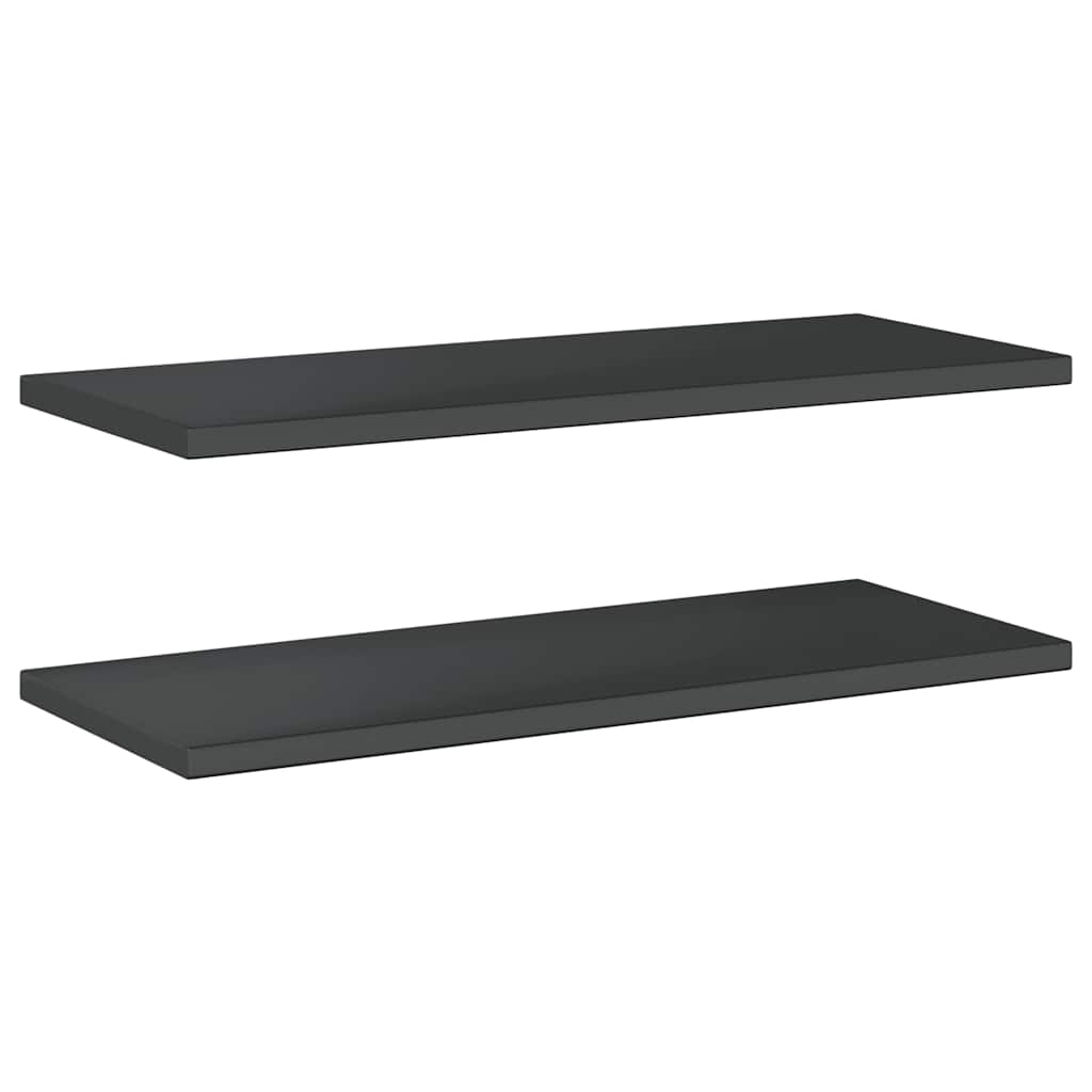 Wandschappen 2 st 100x40 cm roestvrijstaal zwart – afbeelding 6