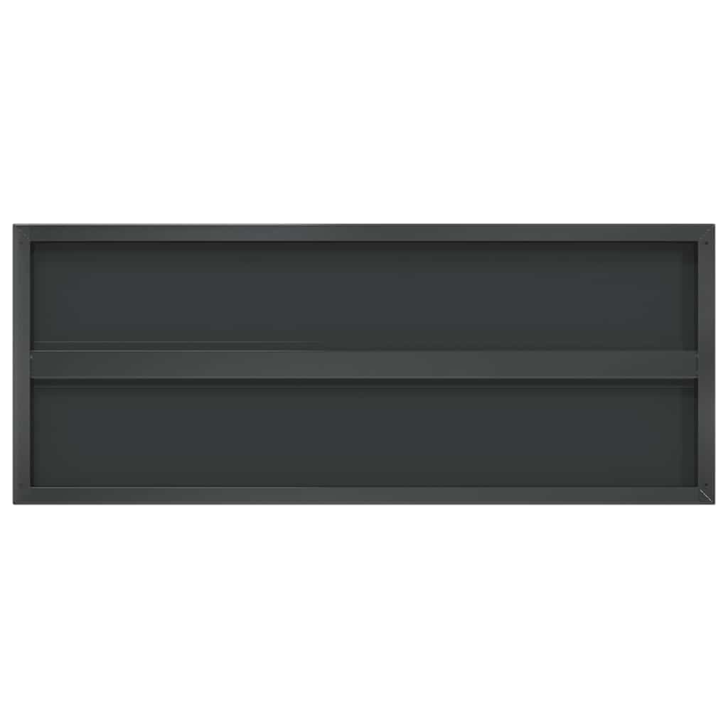 Wandschappen 2 st 100x40 cm roestvrijstaal zwart – afbeelding 7