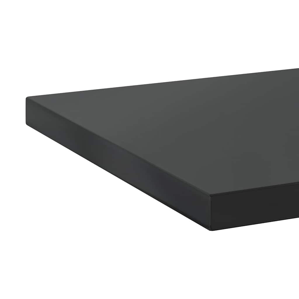 Wandschappen 2 st 100x40 cm roestvrijstaal zwart – afbeelding 9