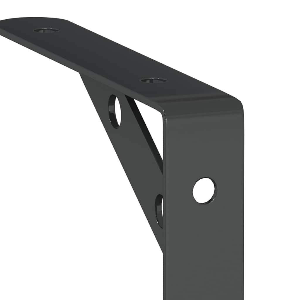 Plankdragers 4 st 15x2,5x11,5 cm roestvrijstaal zwart – afbeelding 10
