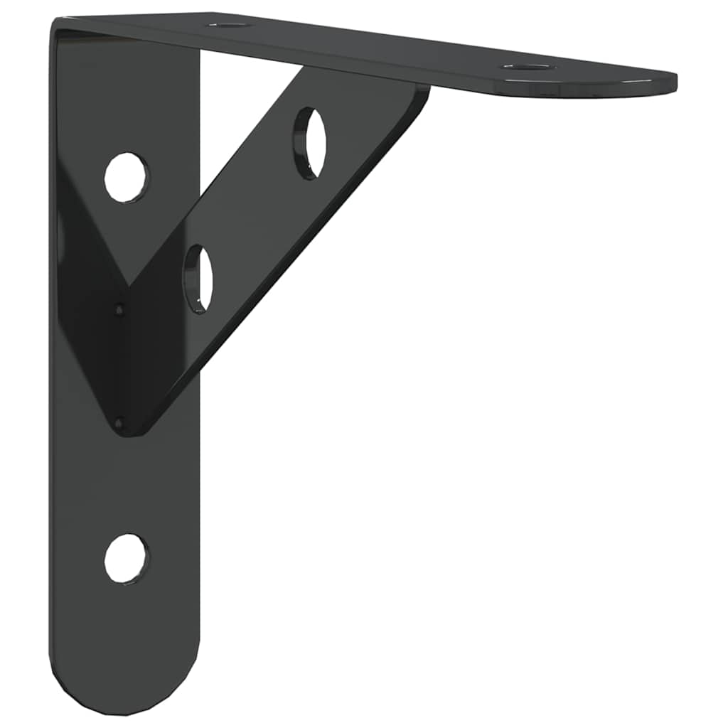 Plankdragers 4 st 15x2,5x11,5 cm roestvrijstaal zwart – afbeelding 3