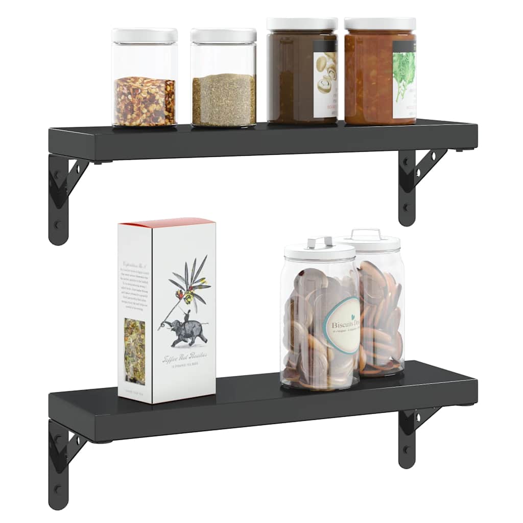 Plankdragers 4 st 15x2,5x11,5 cm roestvrijstaal zwart – afbeelding 5