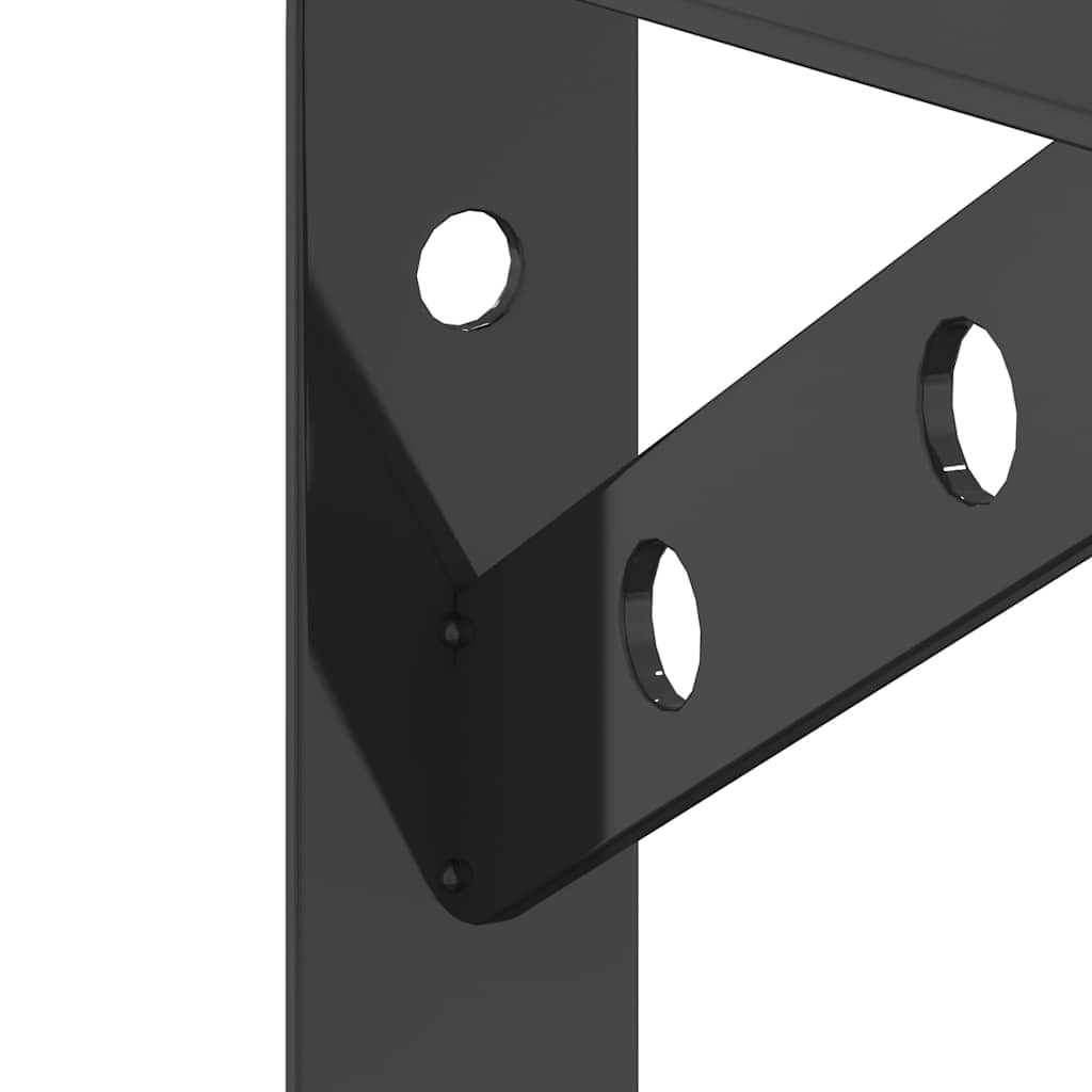 Plankdragers 4 st 15x2,5x11,5 cm roestvrijstaal zwart – afbeelding 9