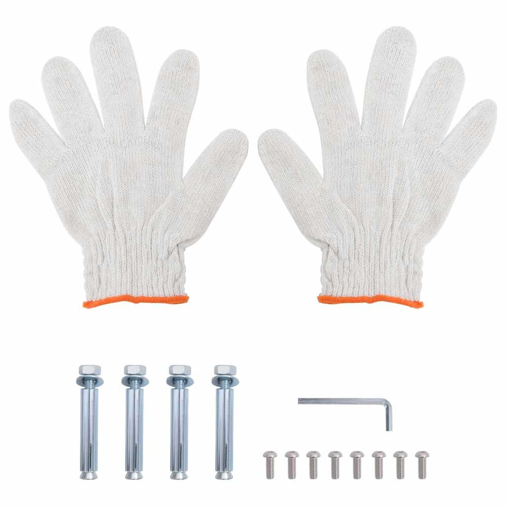 Wandschap 2-laags 75x40x60 cm roestvrijstaal zilverkleurig – afbeelding 10