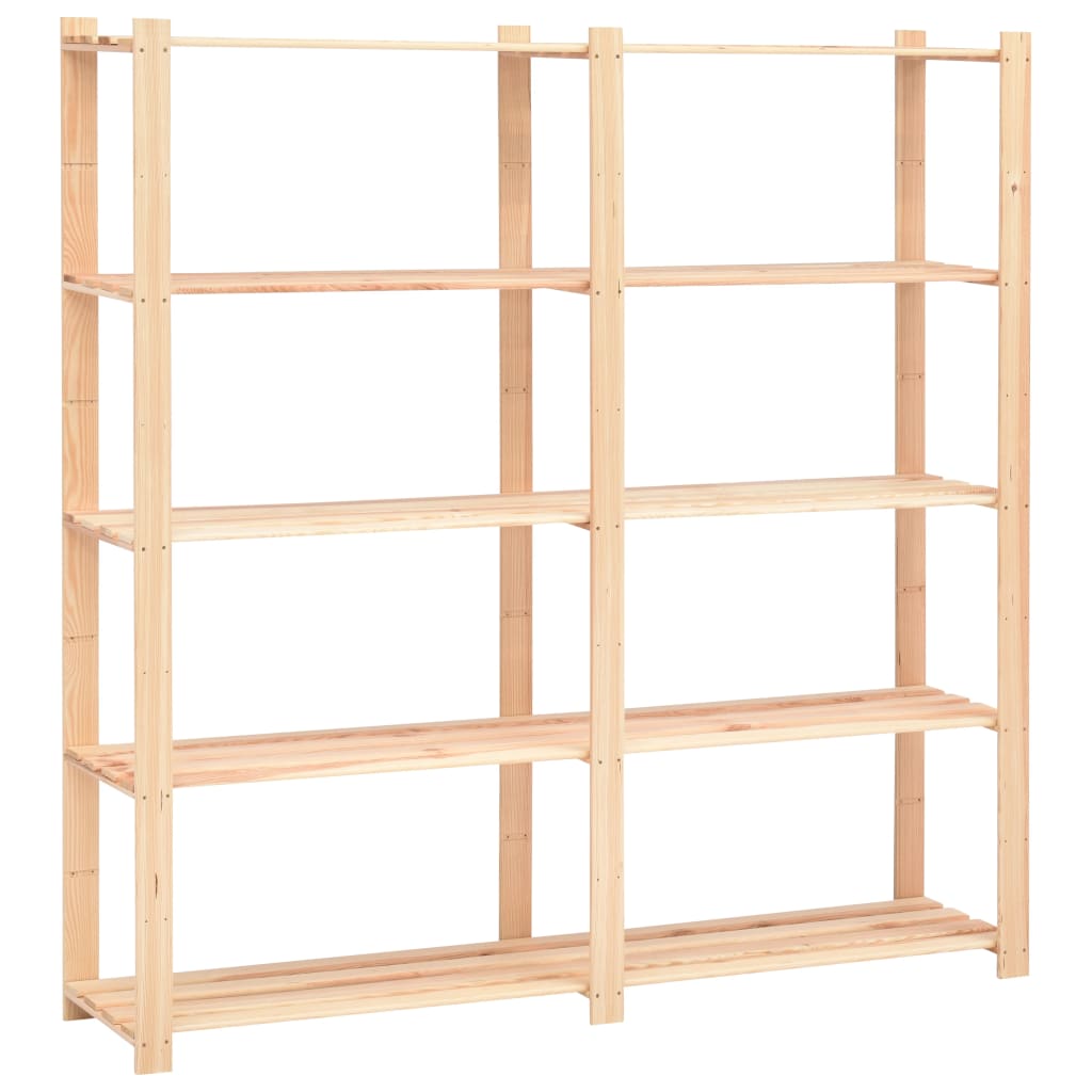 Opbergrekken 5-laags 5 st 170x38x170 cm grenenhout 500 kg – afbeelding 3
